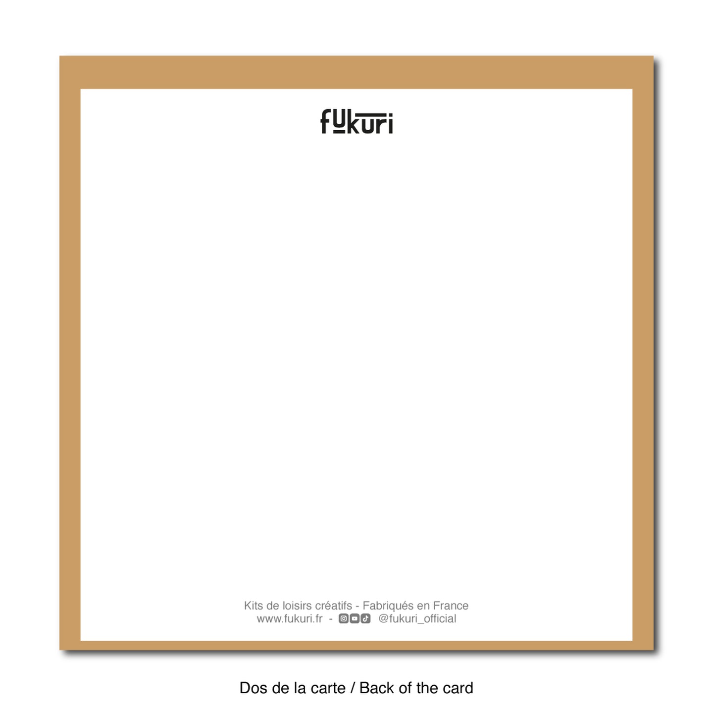 Vue arrière de la carte créative à colorier 'OKLM