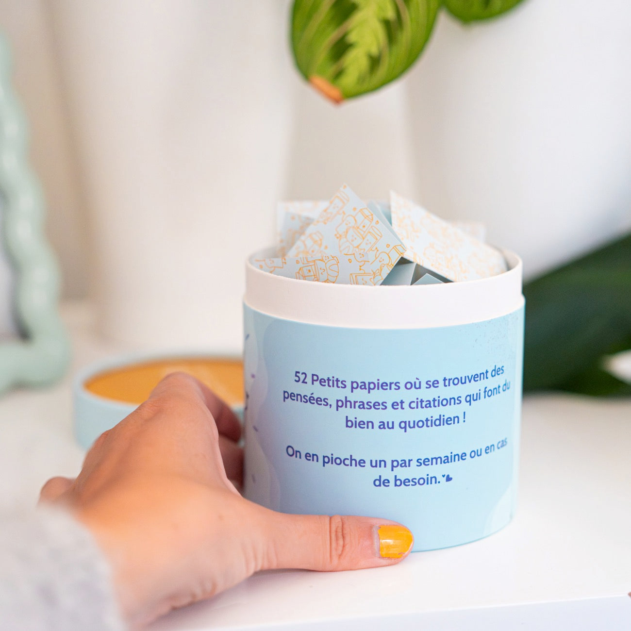 Citations positives sur un fond clair, avec une typographie inspirante.