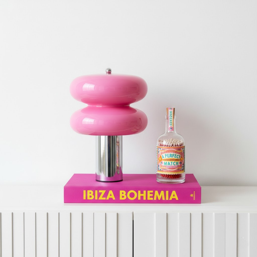 Bouteille d'allumettes avec design coloré et bâtonnets dorés