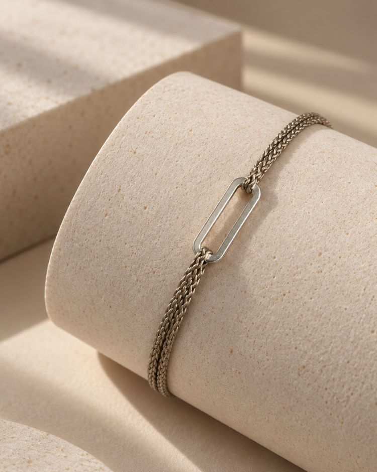 Bracelet en argent 925 avec maillons délicats et éclatants