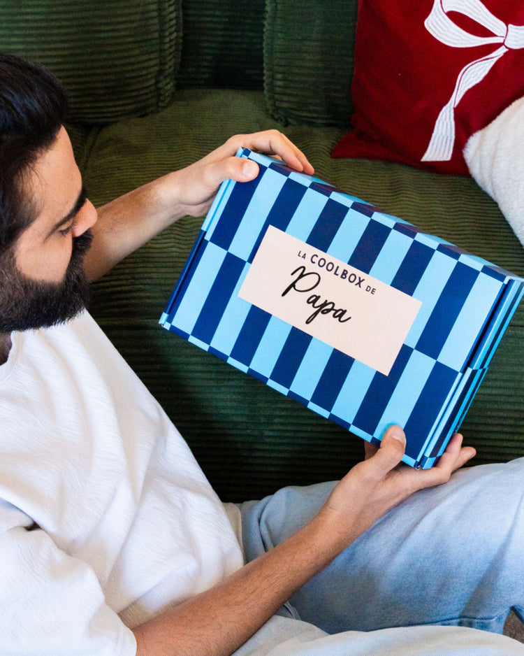 Coffret cadeau pour papa avec divers articles assortis
