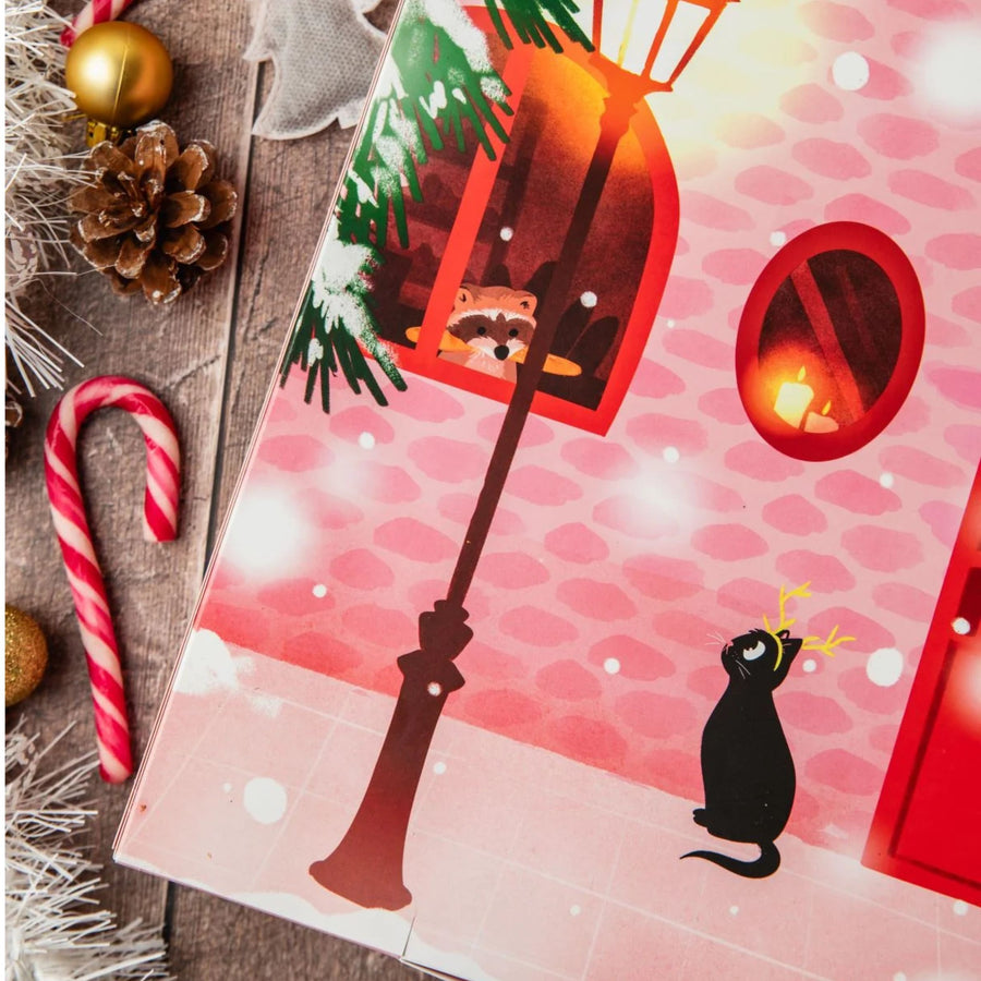 Calendrier de l'Avent avec sachets de thé en forme de trésors