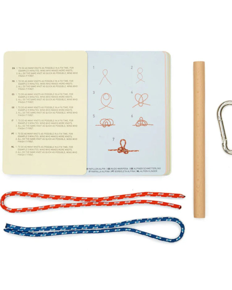 Coffret de casse-tête avec nœuds variés sur fond clair