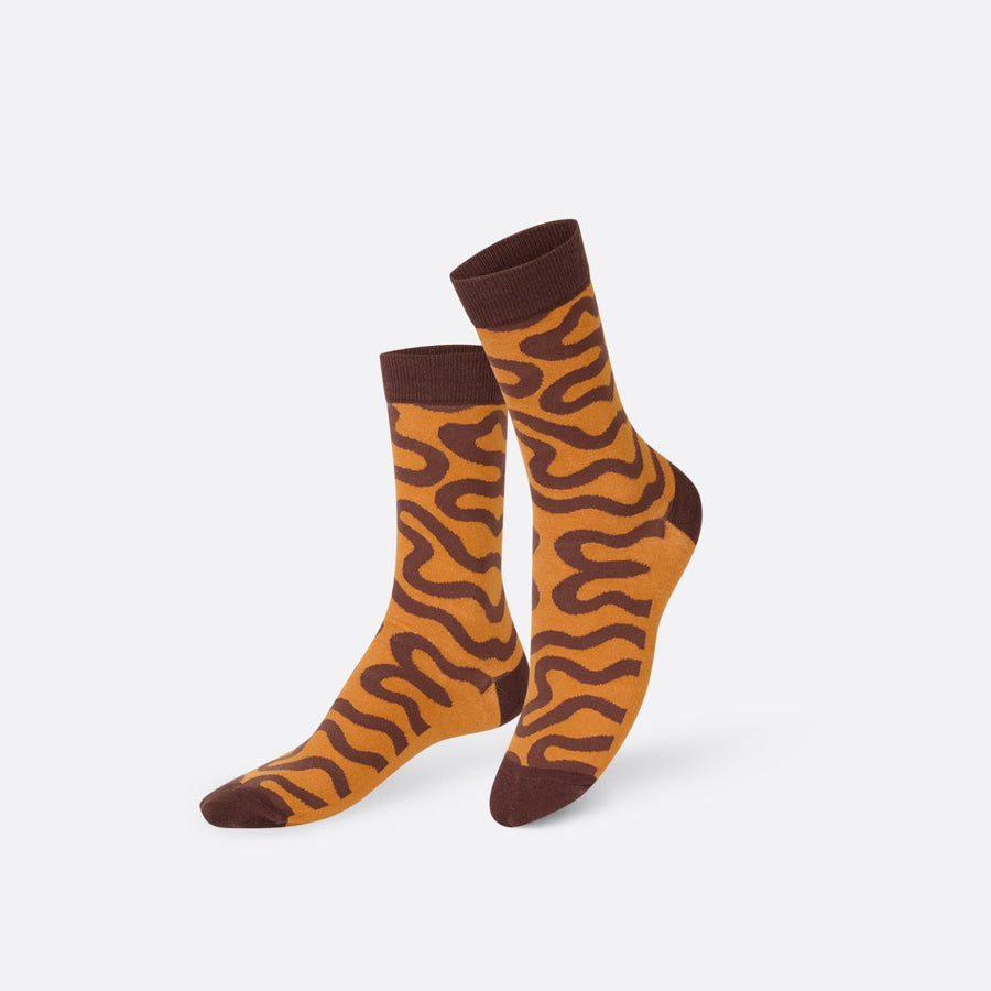 Chaussettes motif éclair au chocolat avec texture douce