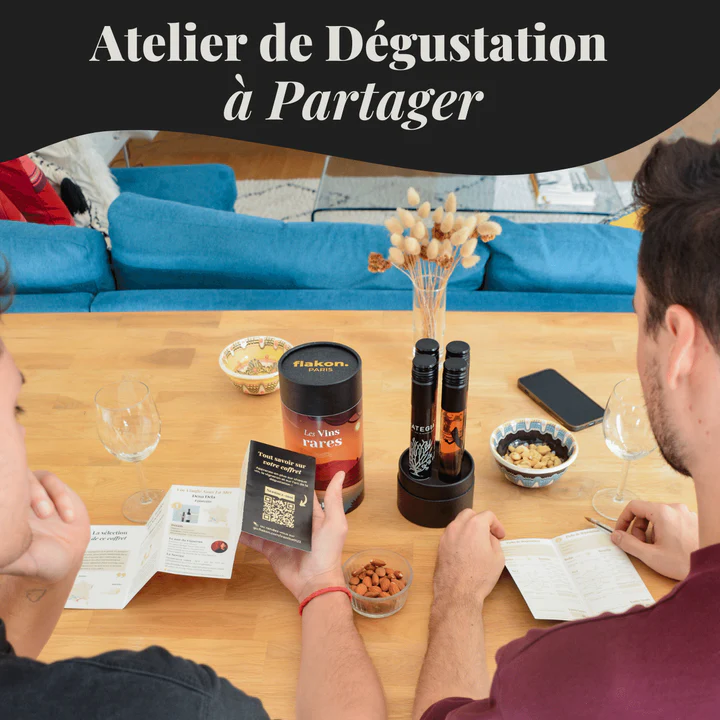 Coffret de dégustation avec 4 bouteilles de whisky en vue de dessus