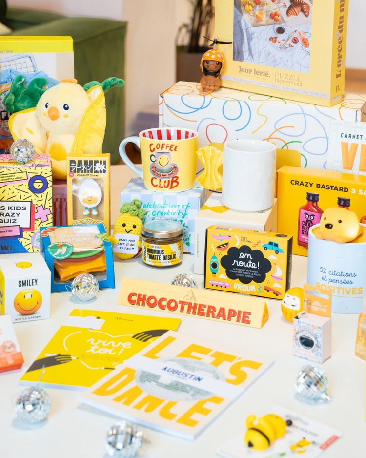 Coffret cadeau avec message réconfortant sur le couvercle