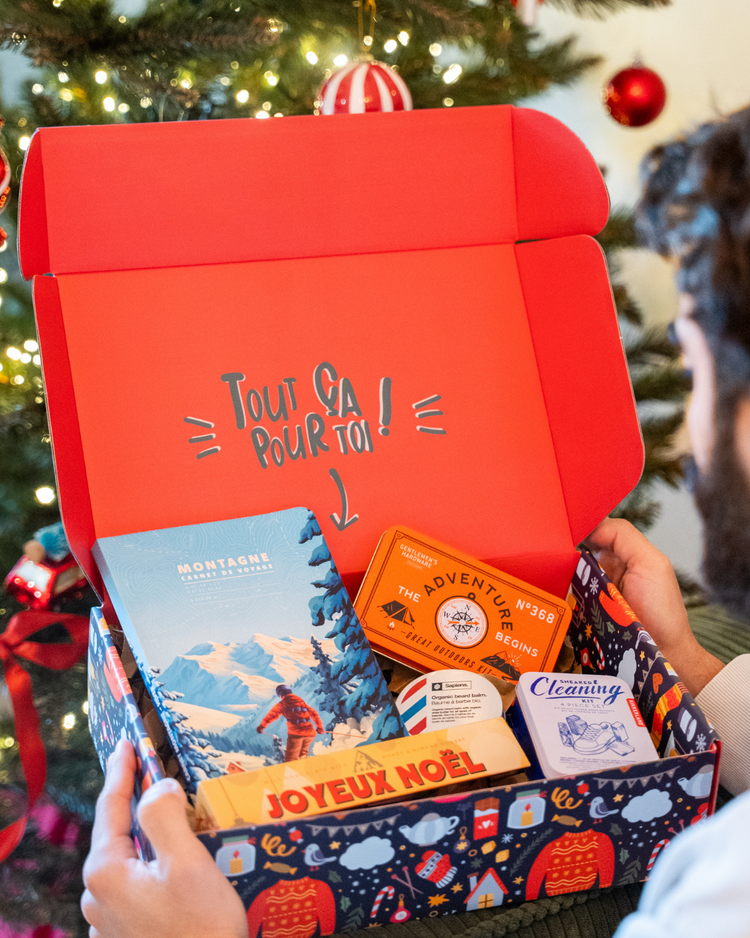 Coolbox personnalisable avec motifs festifs et cadeaux variés