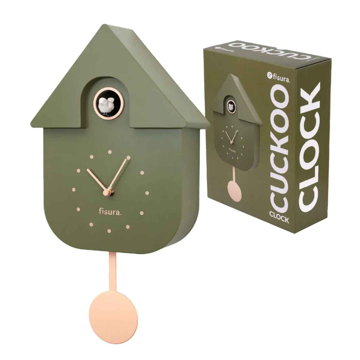 Horloge oiseau Fisura avec design ludique et détails colorés