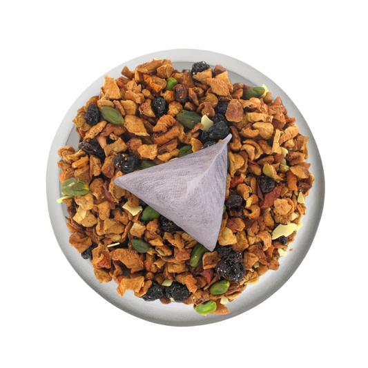 Boîte de thé personnalisée avec infusette au miel et pistache