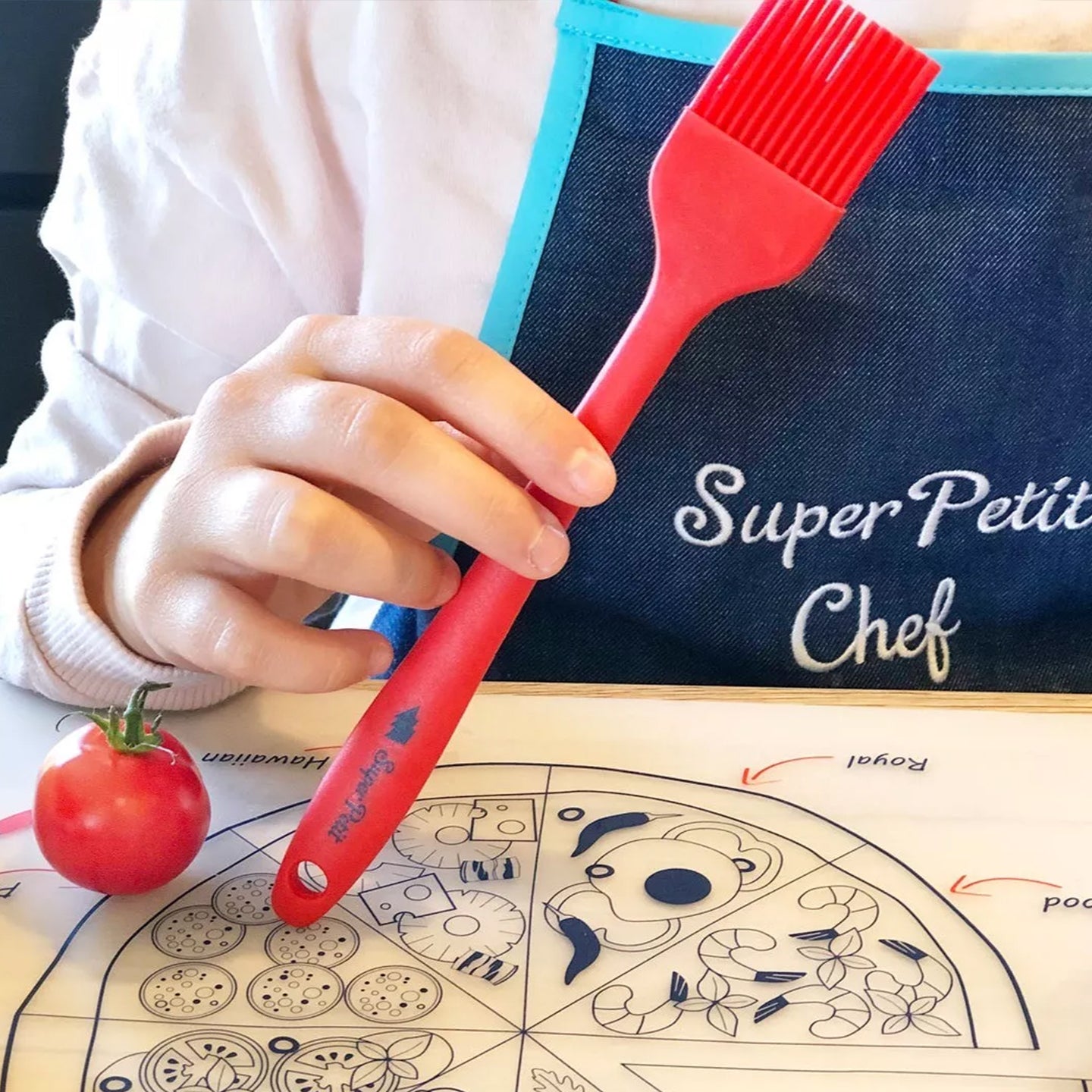 Kit de cuisine pizza pour enfants avec accessoires en silicone