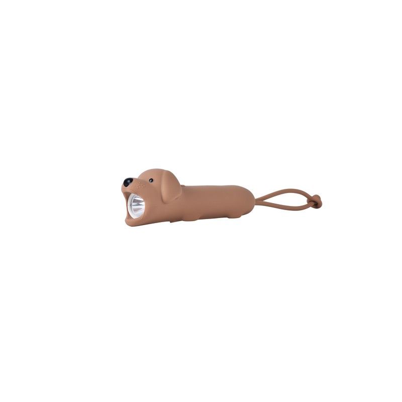 Lampe torche en forme de chien avec détails réalistes