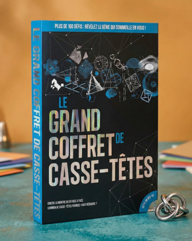 Coffret de casse-têtes avec pièces colorées et variées