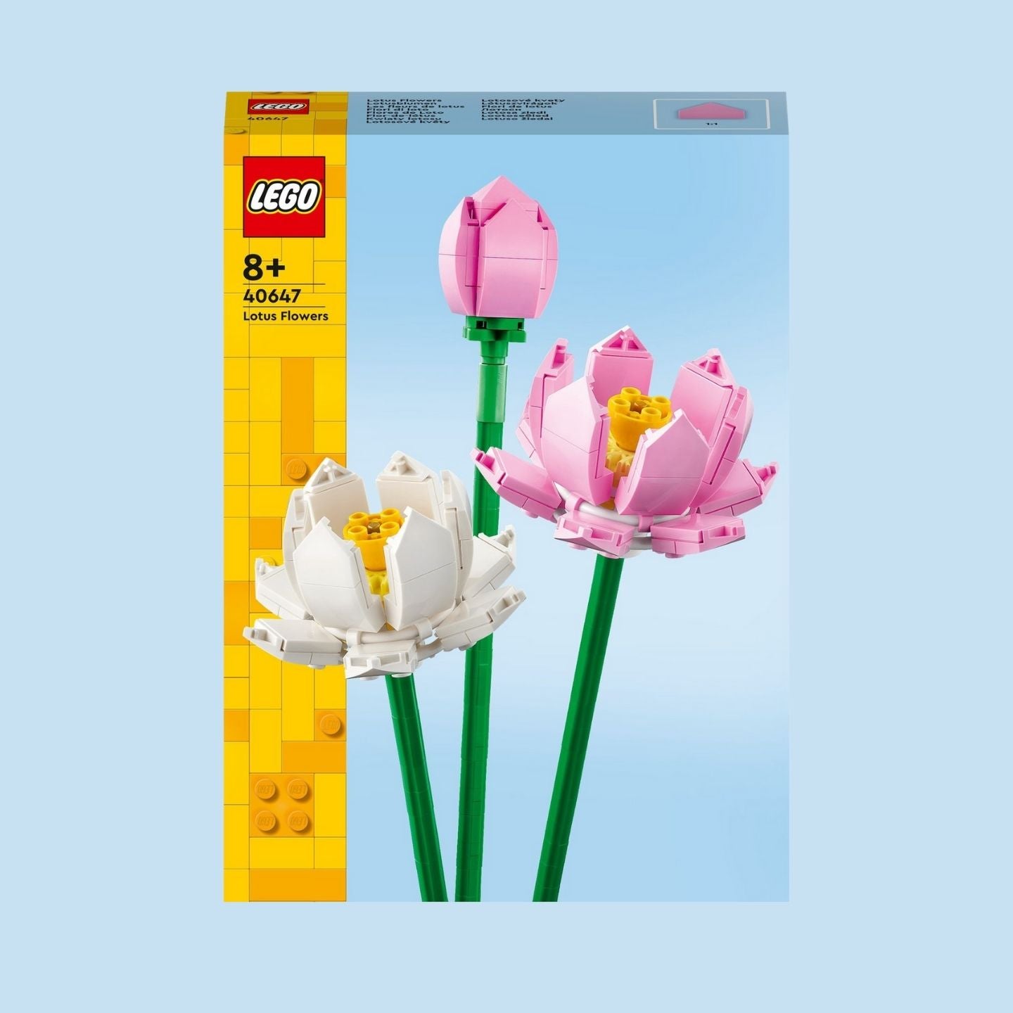 Fleur de lotus LEGO en détail, vue de près sur les pétales
