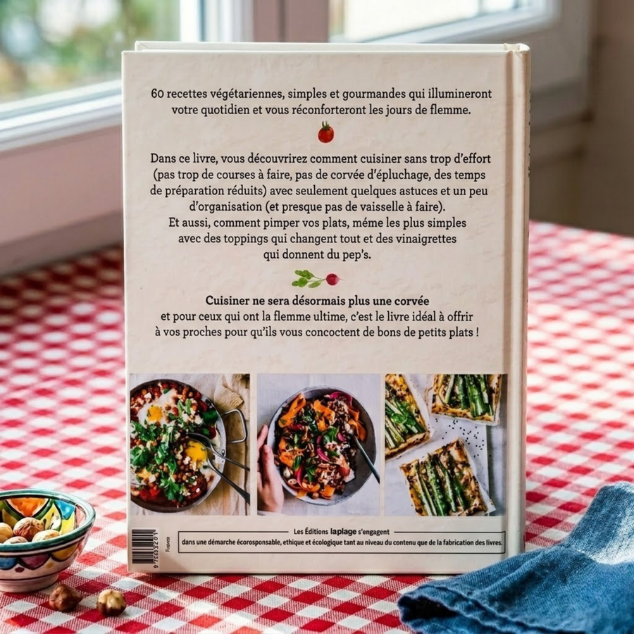 Couverture du livre avec des illustrations colorées de plats