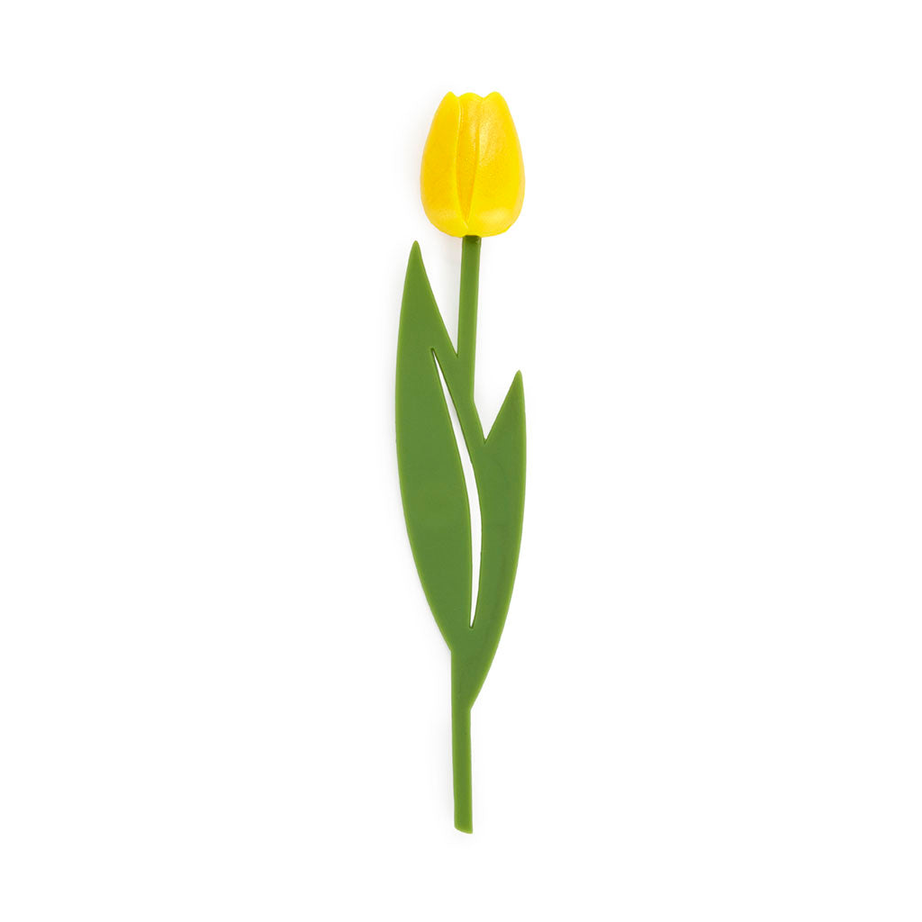 Marque-page en forme de tulipe sur fond blanc