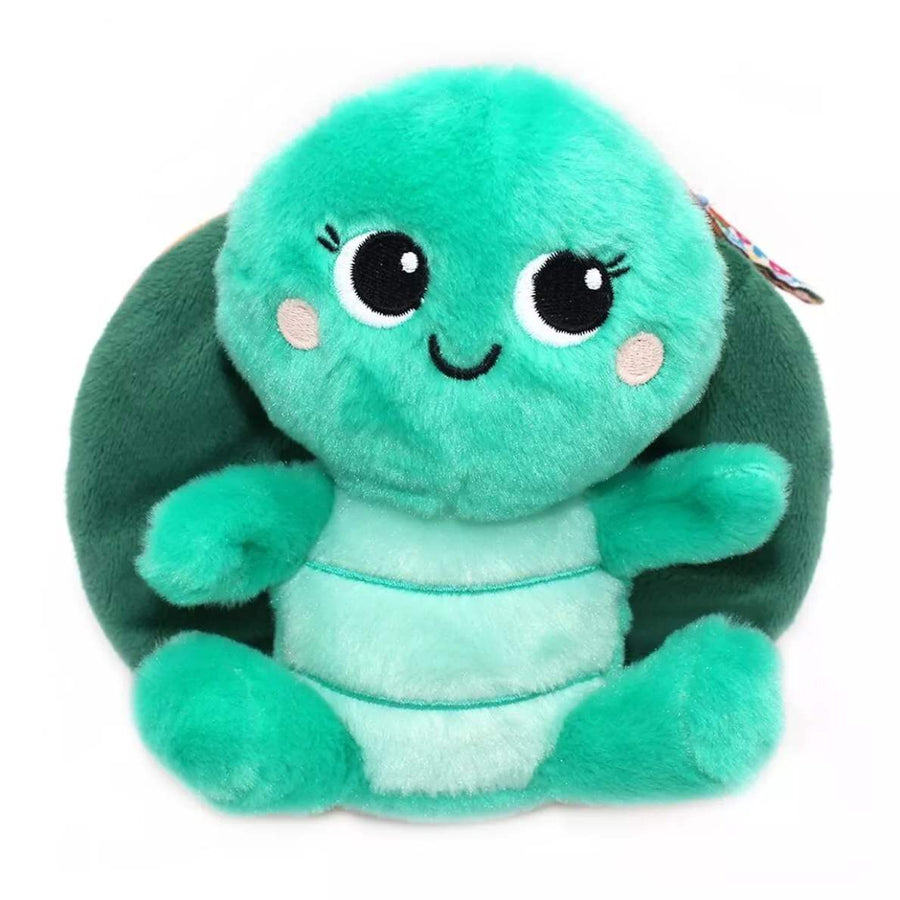 Peluche Corvet la Tortue, vue de face avec zip ouvert