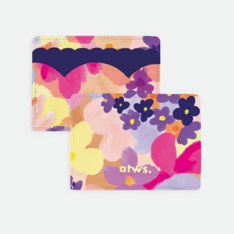 Pochette avec motif floral coloré sur fond clair