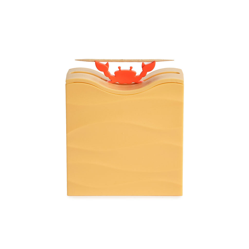Porte cure-dents en forme de crabe avec pinces ouvertes