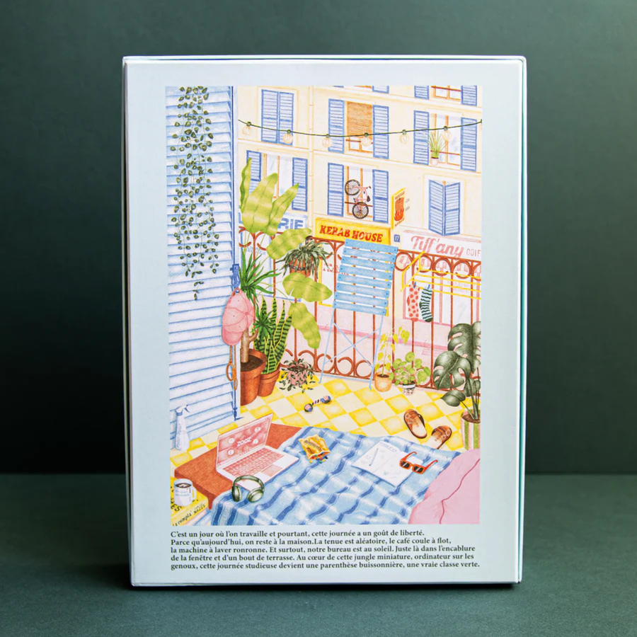 Puzzle représentant un bureau à domicile en pleine nature