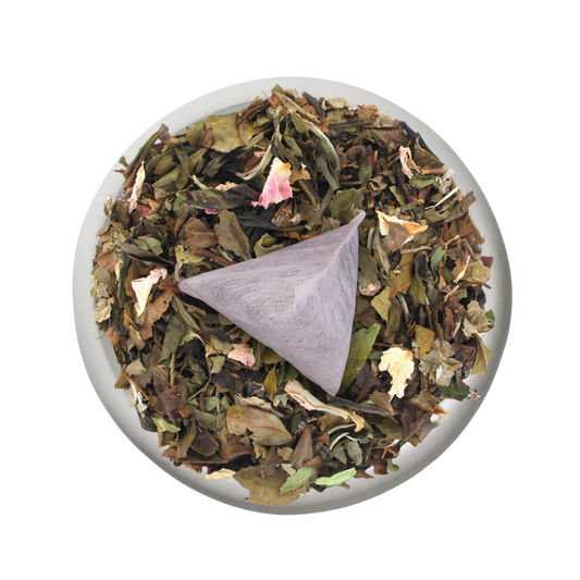 Boîte de thé personnalisée avec infusettes en détail
