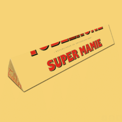 Toblerone avec message personnalisé sur le chocolat