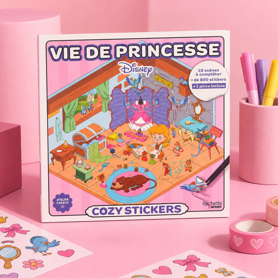 Stickers Disney avec Aurore et Philippe sur fond pastel