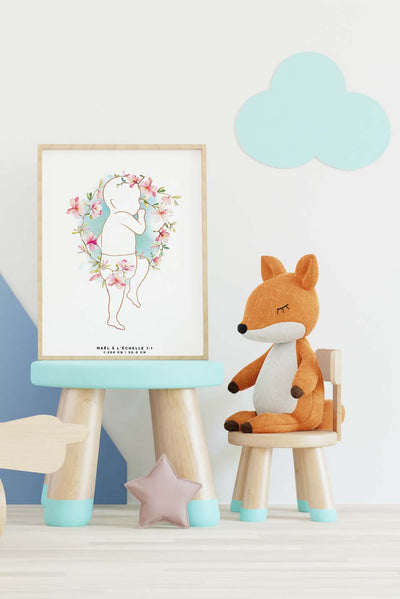 Affiche de naissance à personnaliser - Mieux Que Des Fleurs