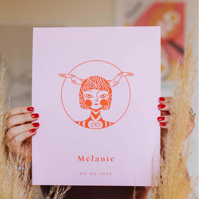 Affiche signe du zodiaque à personnaliser - Mieux Que Des Fleurs