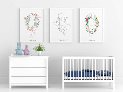 Affiche de naissance personnalisée - Mieux Que Des Fleurs