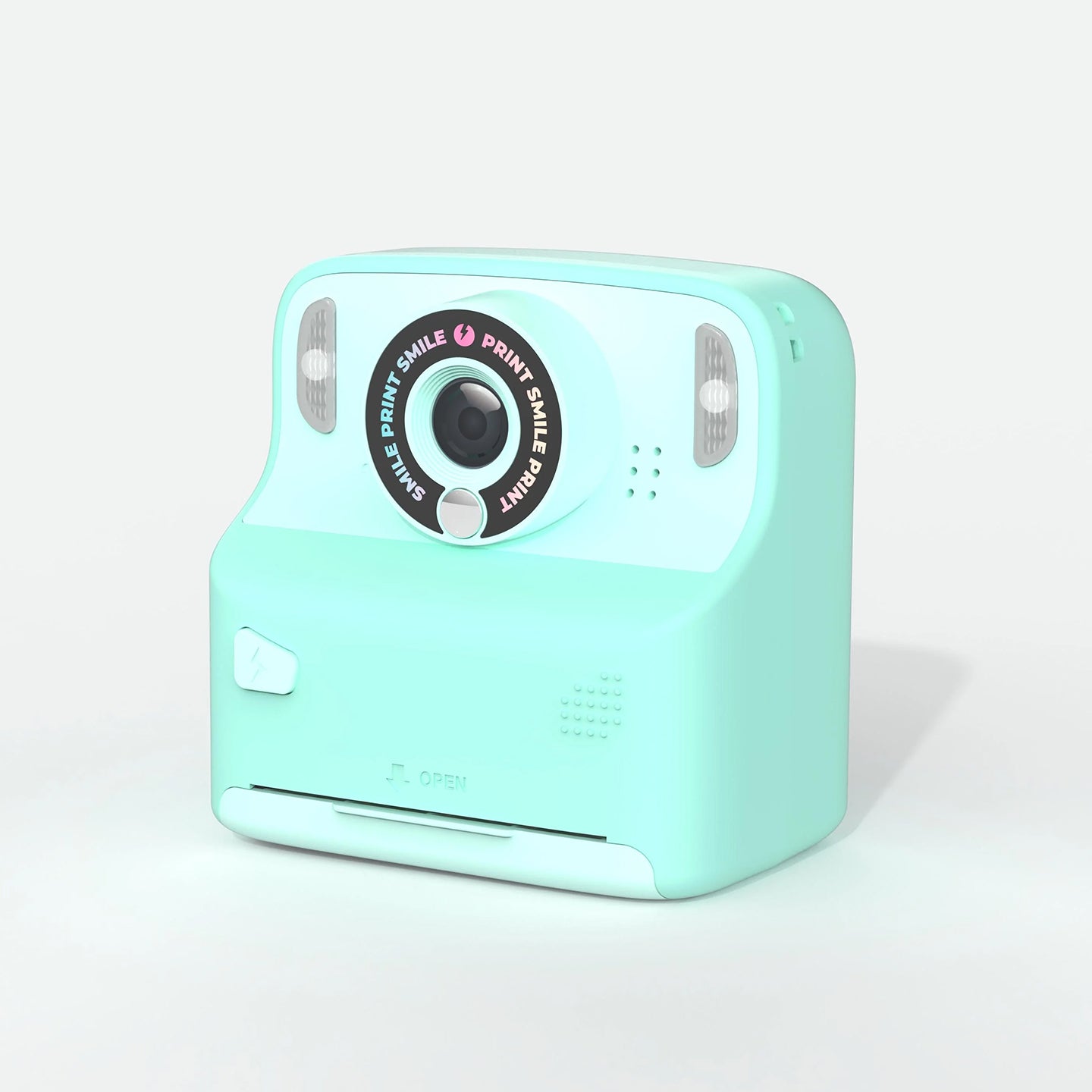 Appareil photo instantané avec sangle, vue de face