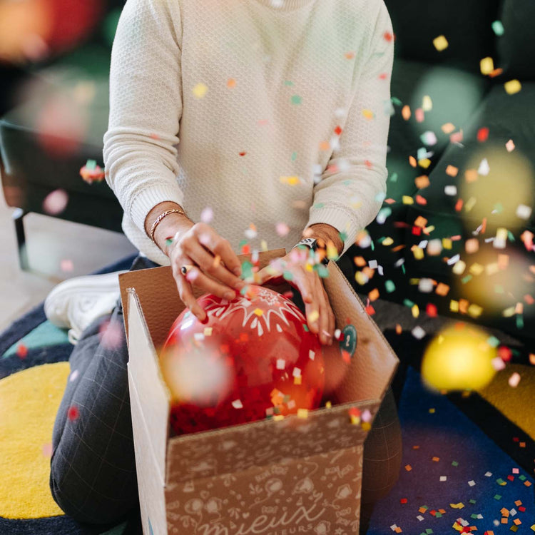 Box remplie de confettis fête des pères - Mieux Que Des Fleurs