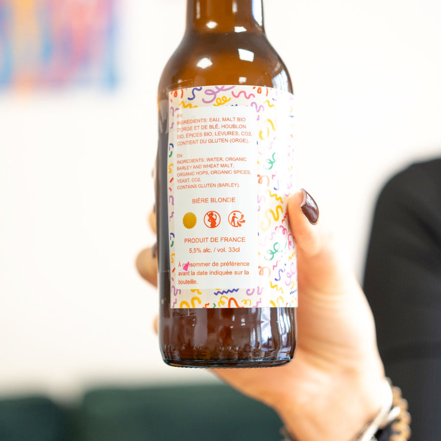 Bière Mieux que le Champagne avec des bulles pétillantes