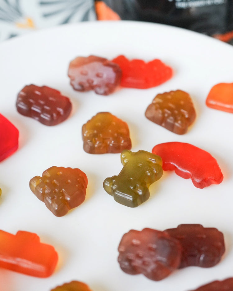 Bonbons Space Invaders en forme de personnages colorés