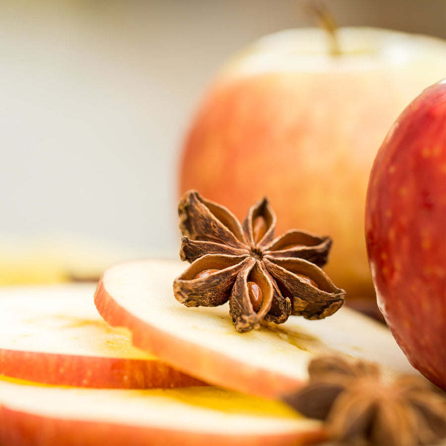 Bougie personnalisée avec photo, parfum pomme-cannelle.