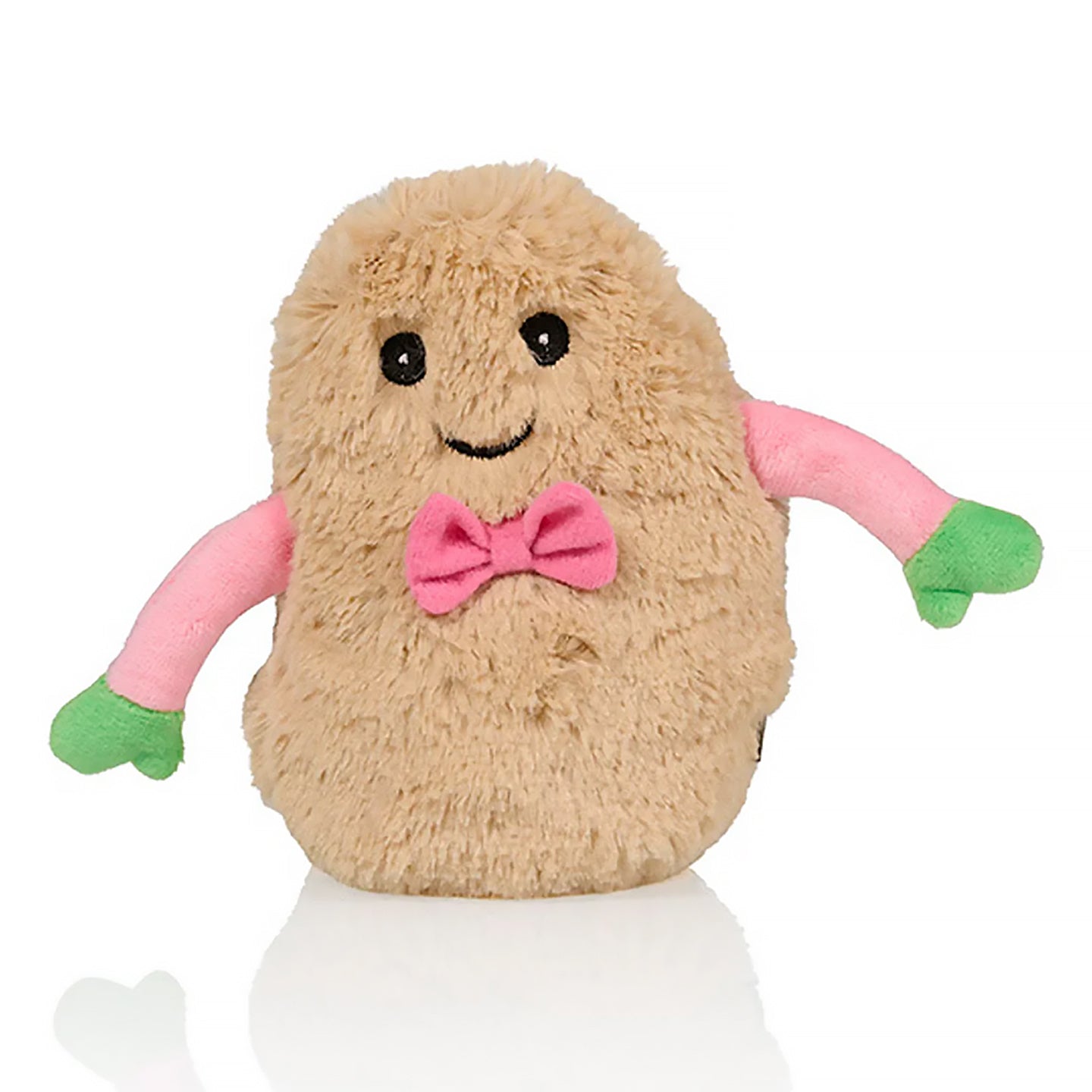 Bouillotte en forme de patate avec texture douce et ronde