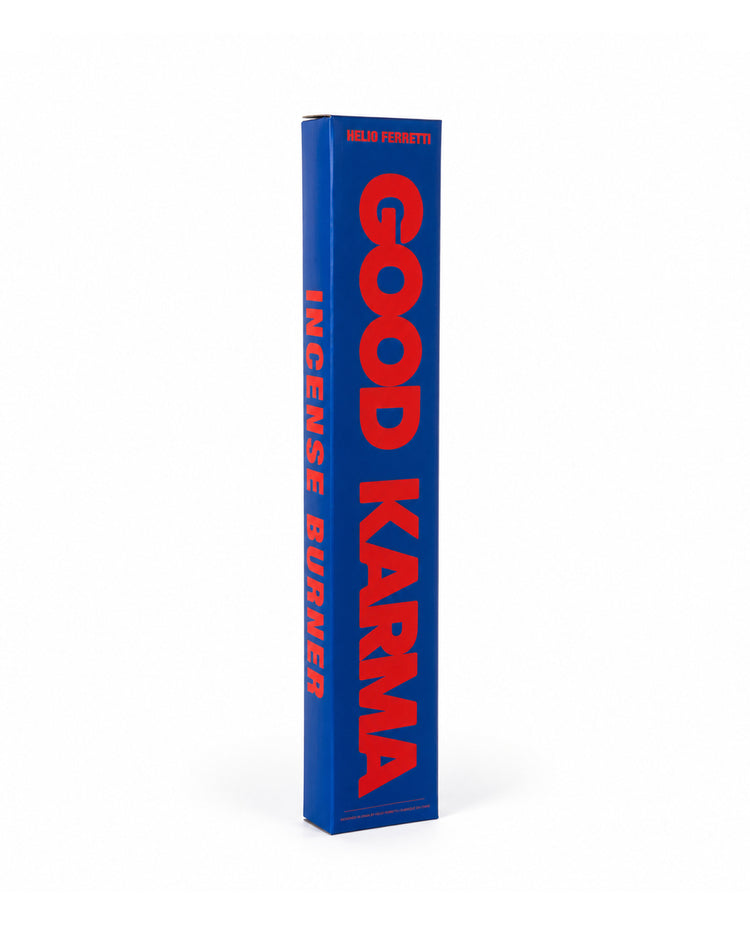Brûle-encens Good Karma avec motifs colorés et forme allongée