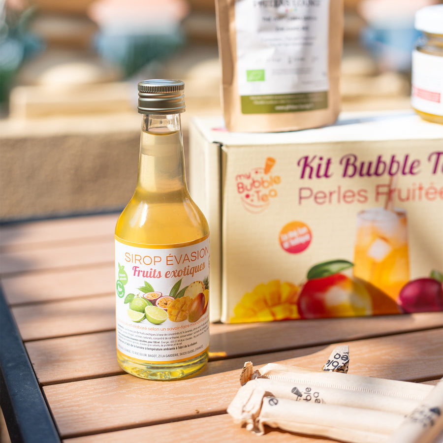 Kit de préparation de bubble tea avec perles colorées