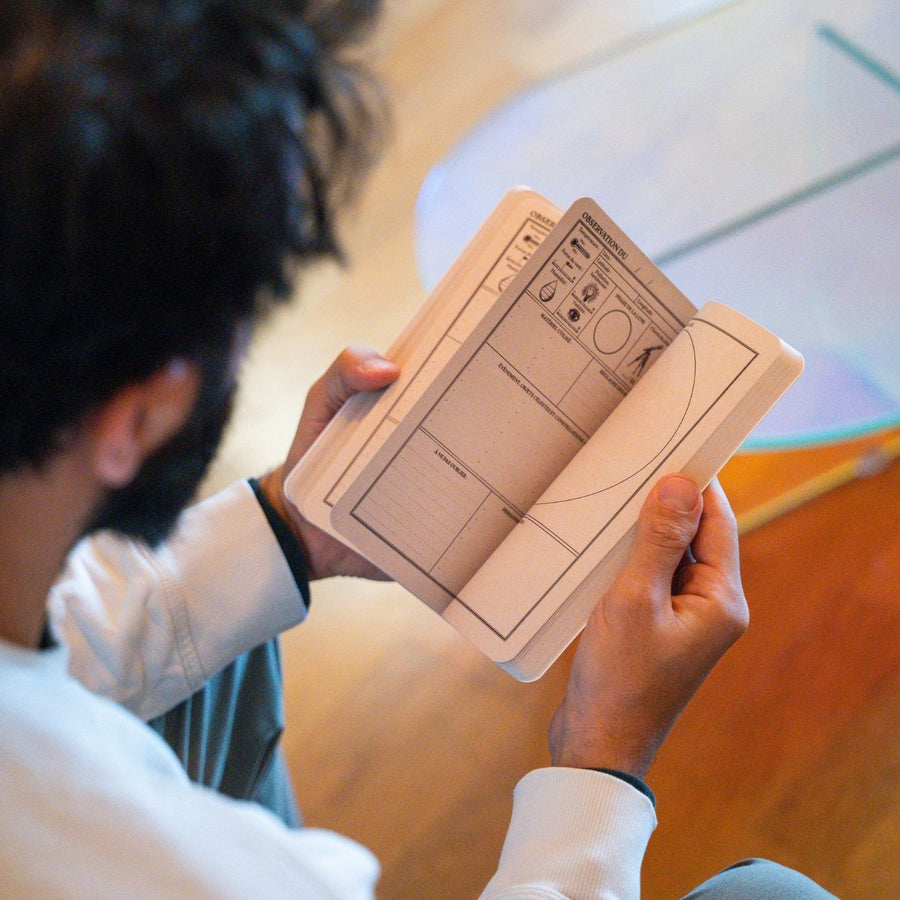 Carnet d'astronomie ouvert avec des illustrations de constellations