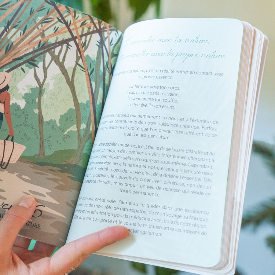 Carnet Bien Être avec motif de hamac et coucher de soleil