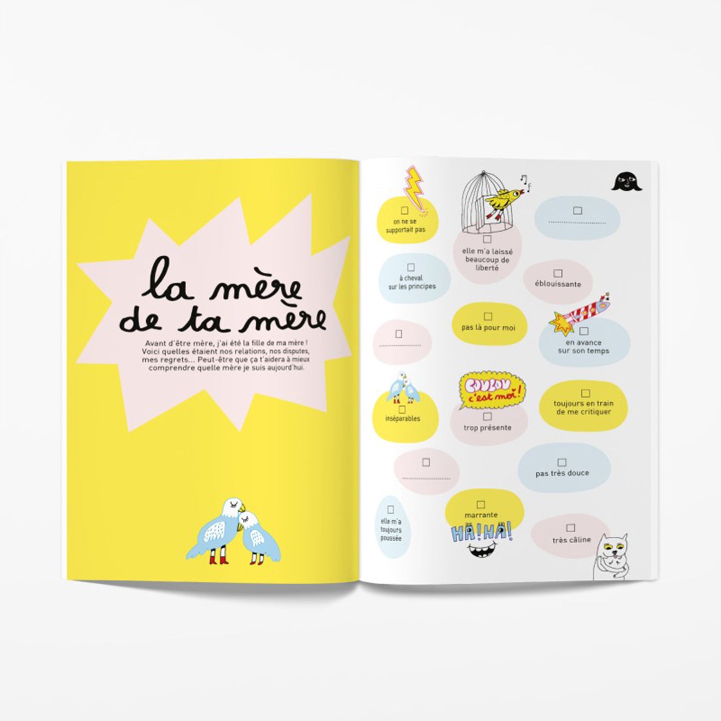 Carnet à compléter avec motifs floraux sur la couverture