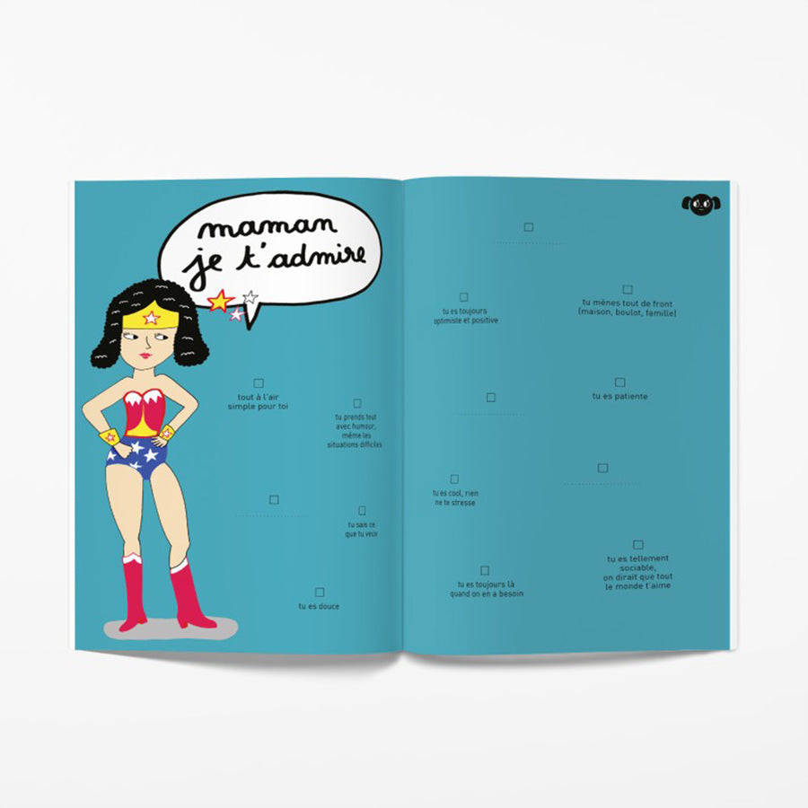 Carnet à compléter avec motifs floraux sur la couverture