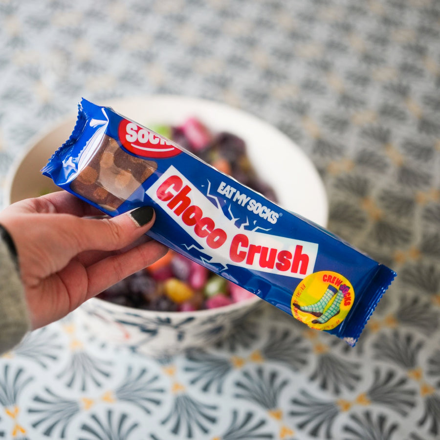 Chaussettes motif barre chocolatée avec détails en relief