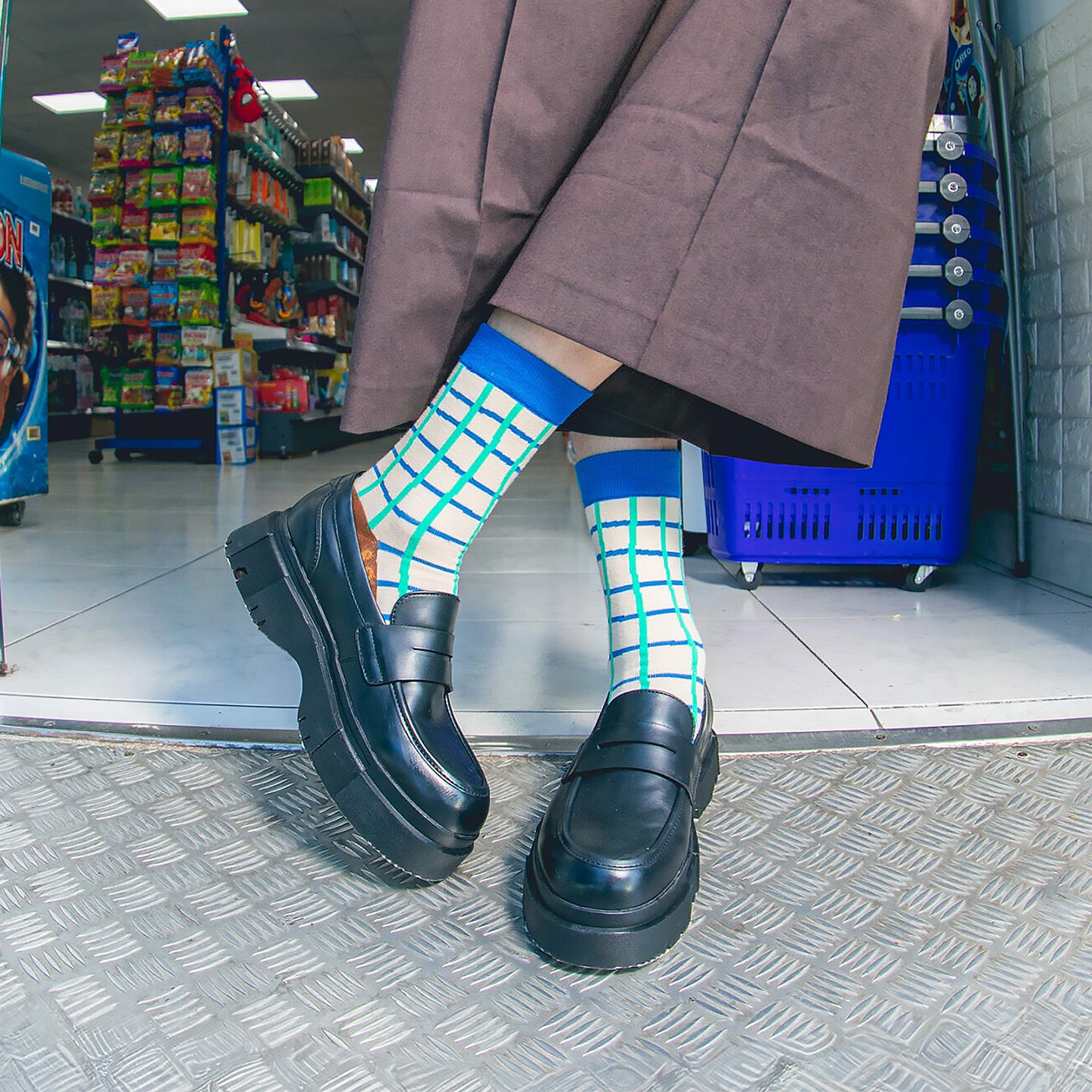 Chaussettes motif barre chocolatée avec texture réaliste