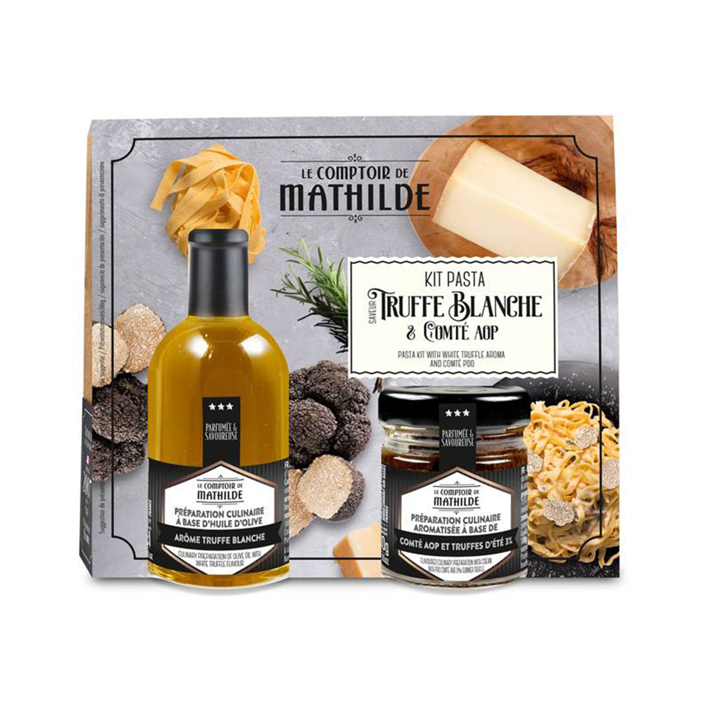 Kit DIY Pâtes à la Truffe avec bouteille d'huile d'olive