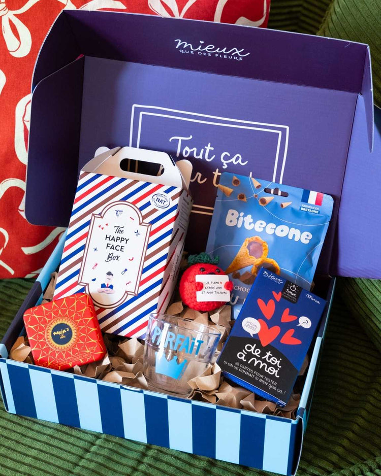Coolbox personnalisable avec motif rayé pour Saint-Valentin