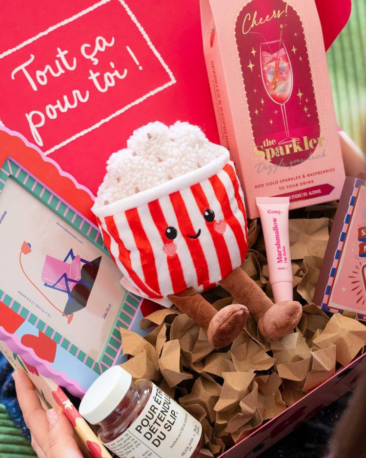 Coolbox personnalisable avec motif romantique et espace pour cadeaux