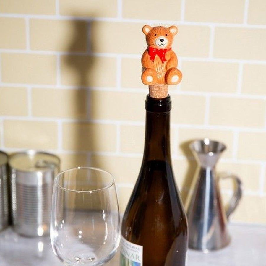 Bouchon de bouteille nounours avec texture douce et mignonne