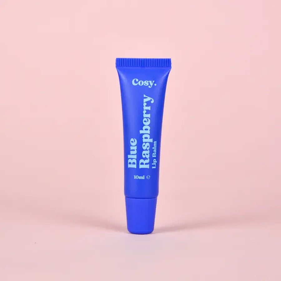 Baume à lèvres framboise avec texture crémeuse et éclat brillant