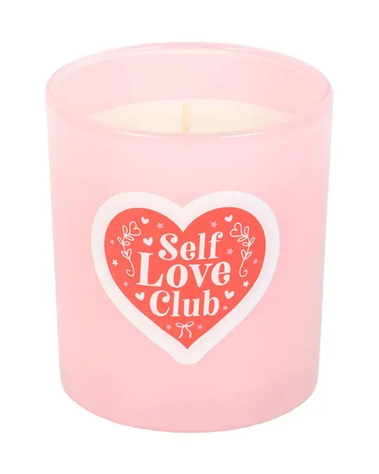Bougie Self Love Club avec un design minimaliste et élégant