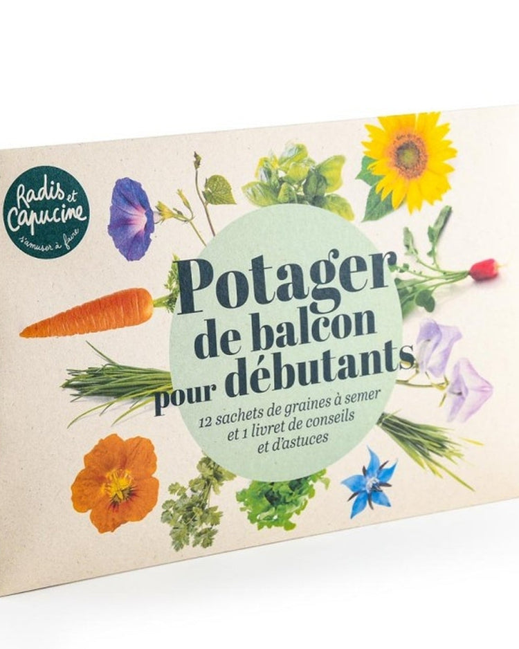Enveloppe de 12 sachets de graines pour potager sur balcon